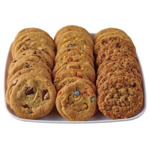 An Assorted Cookie Tray on a white background.